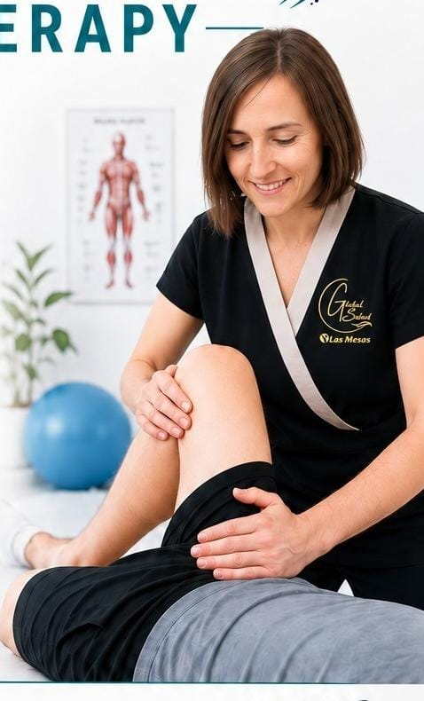 Fisioterapeuta de Global Salud tratando a un paciente